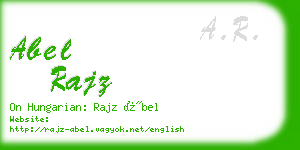 abel rajz business card